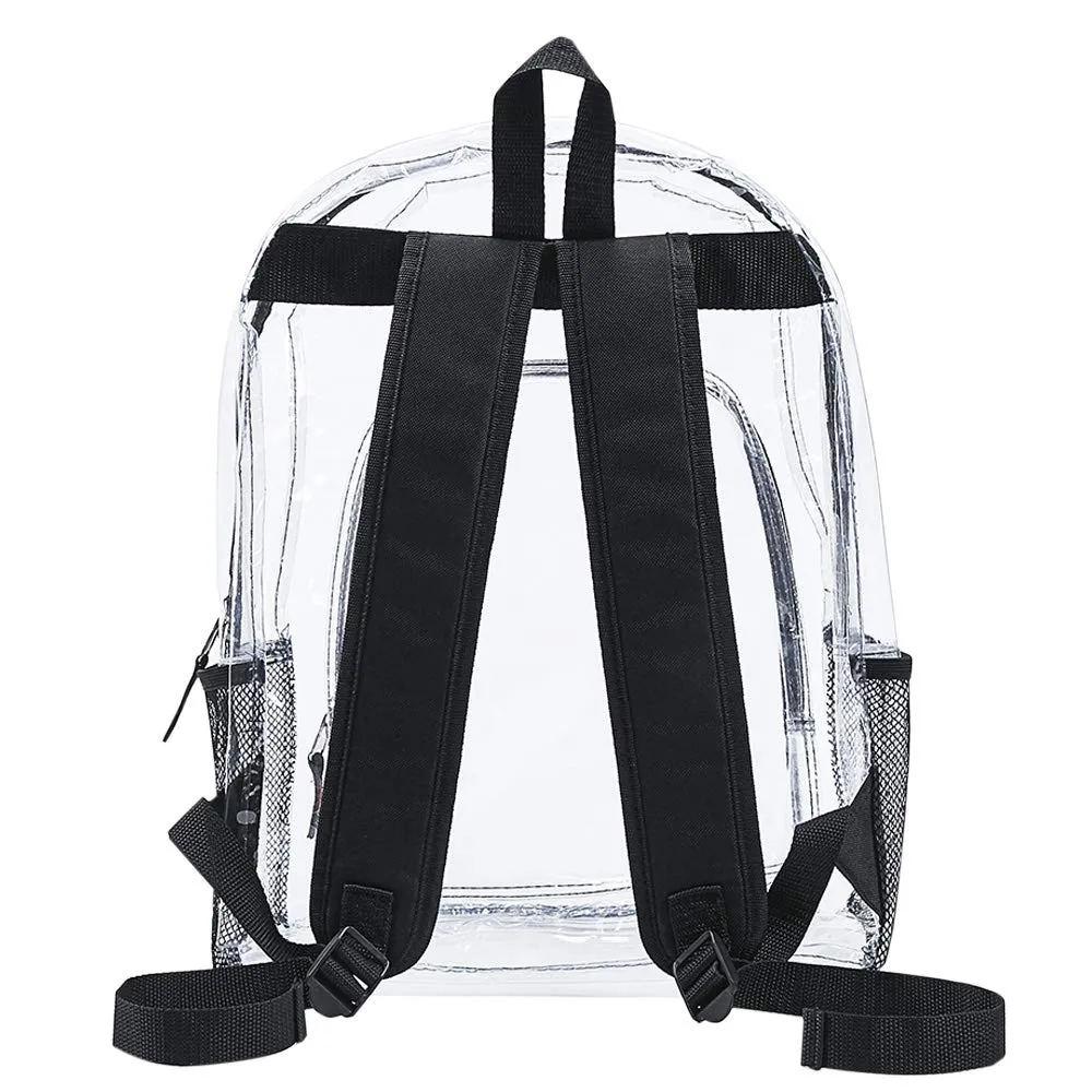 Heavy Duty Clear Backpack,Transparent Vinyl Backpack with Adjustable Straps, See Through Backpack for Work ,School,Security Travel and Sports