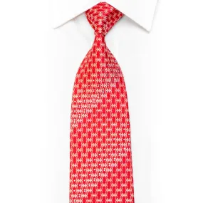 Interlocking Cartouche Design On Red