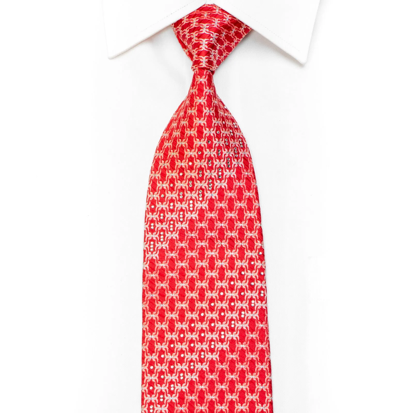 Interlocking Cartouche Design On Red