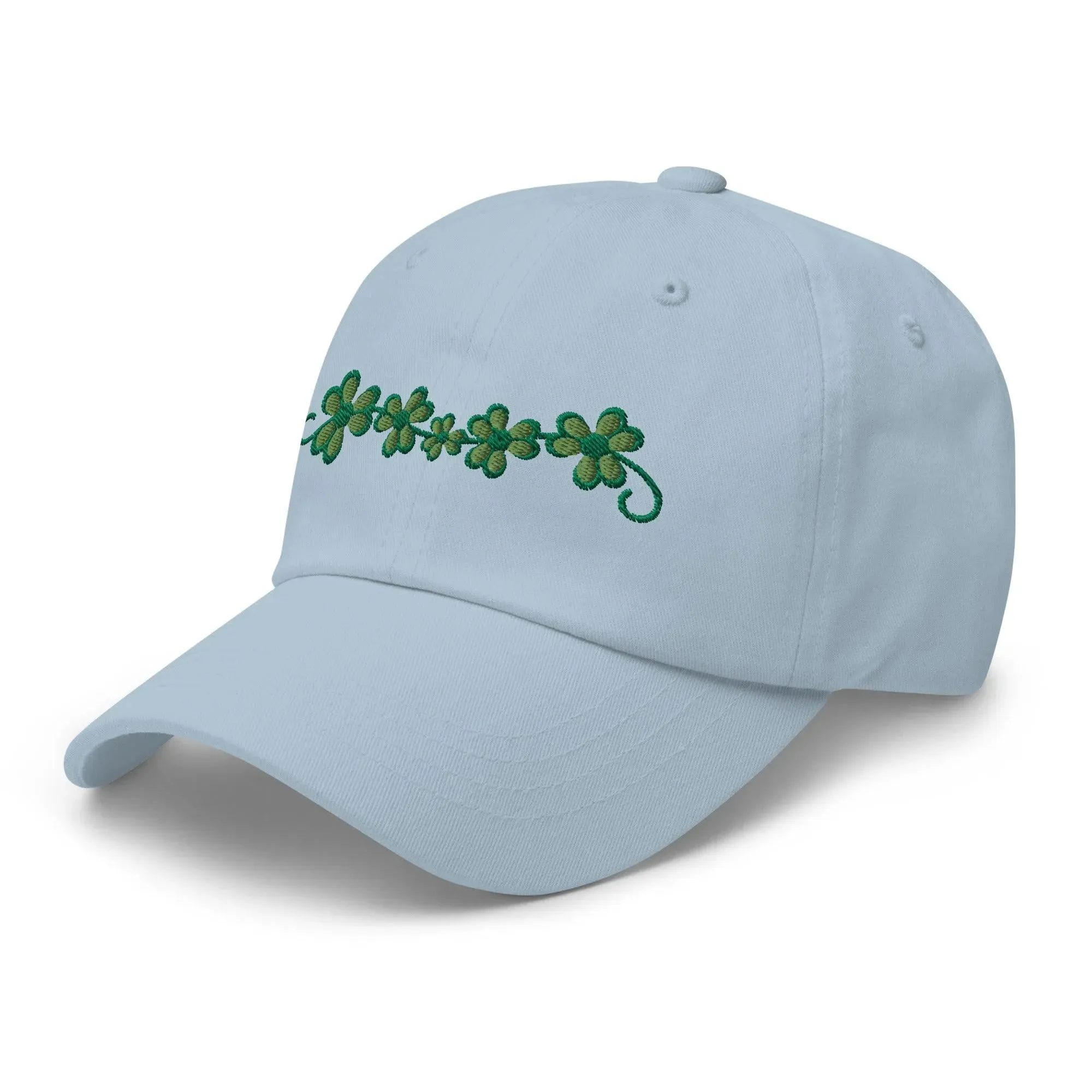 Irish Shamrock Garden Embroidered Dad Hat