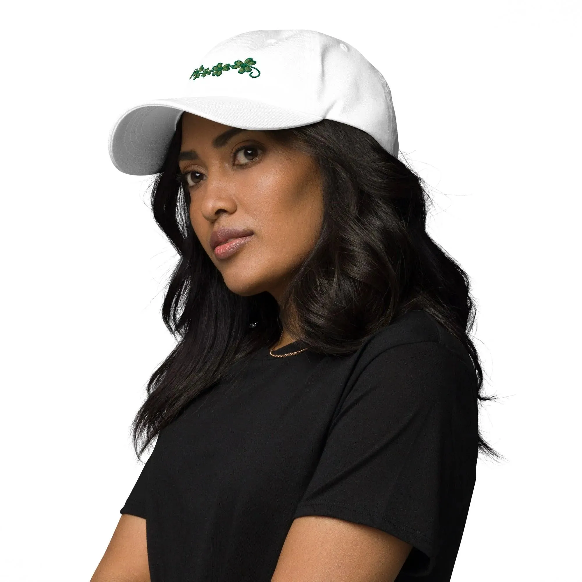 Irish Shamrock Garden Embroidered Dad Hat