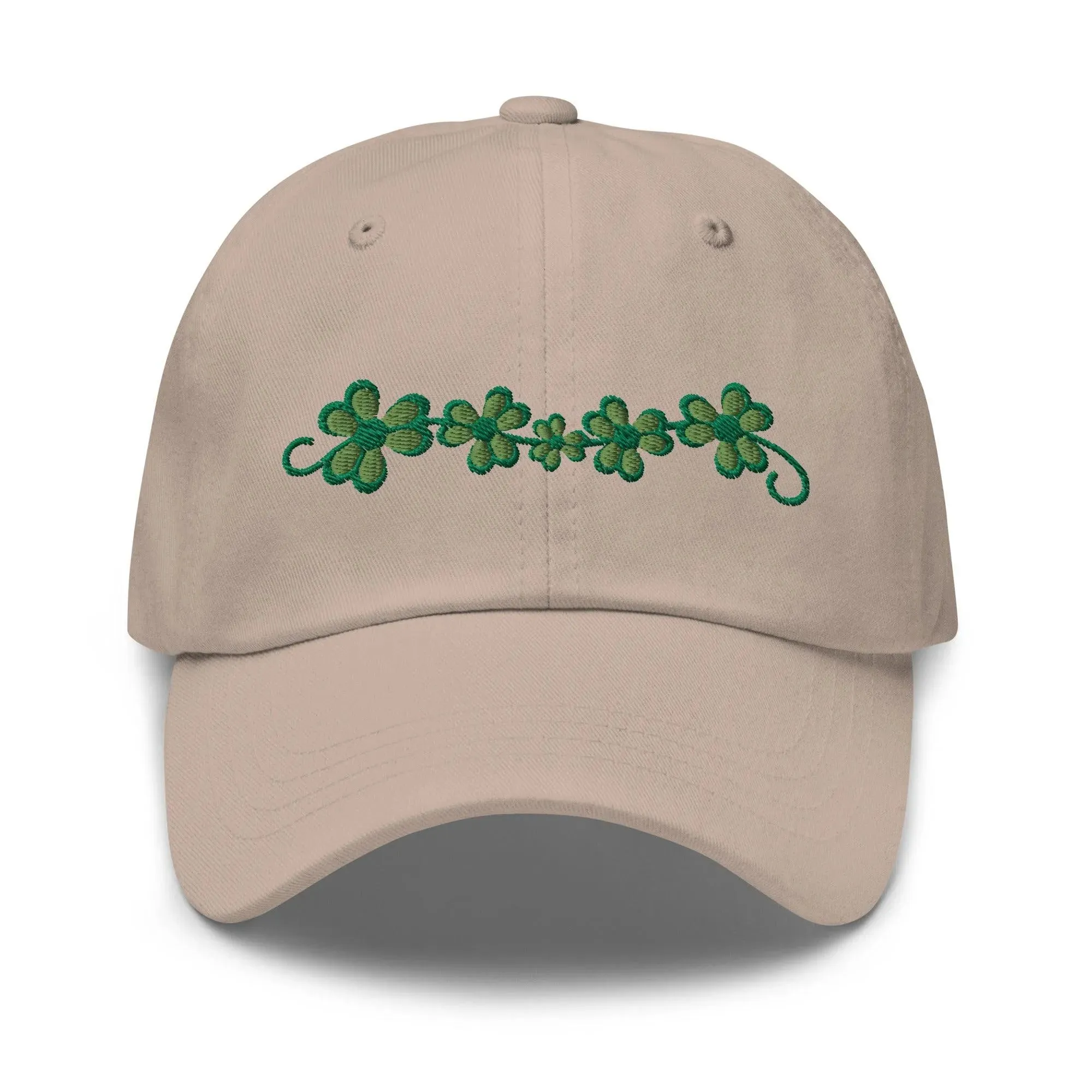Irish Shamrock Garden Embroidered Dad Hat
