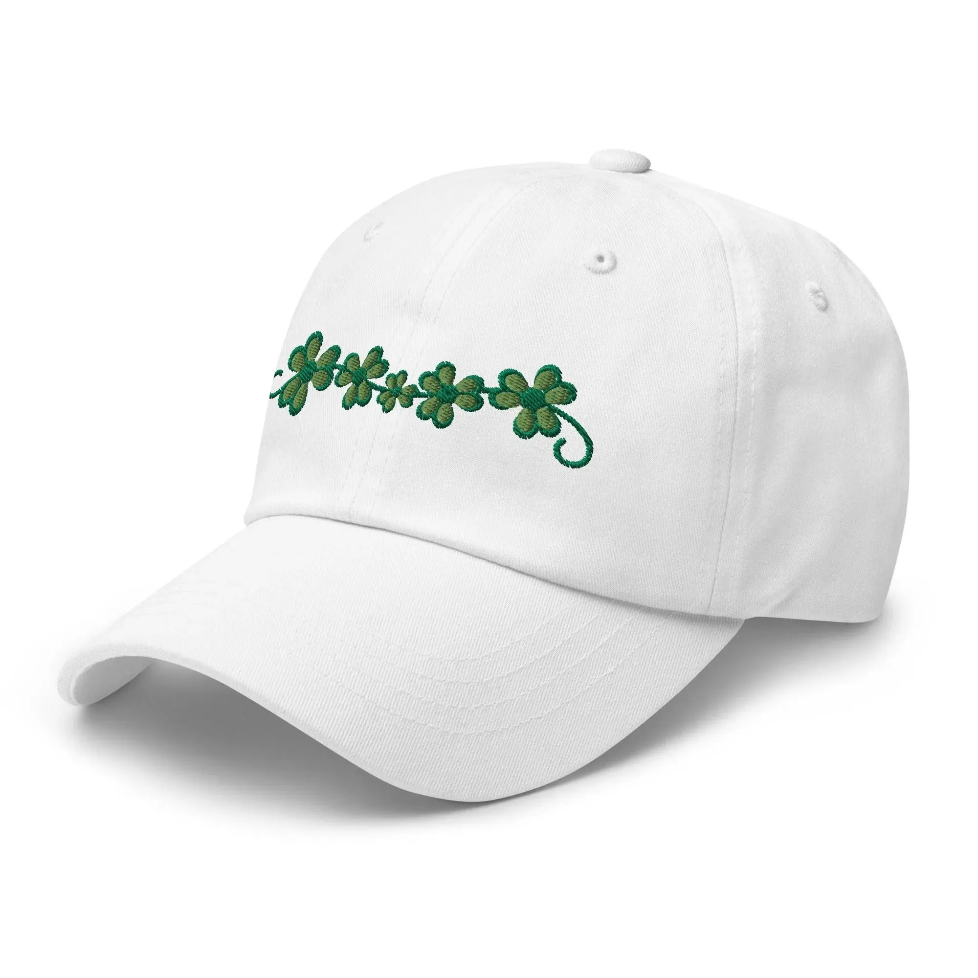 Irish Shamrock Garden Embroidered Dad Hat