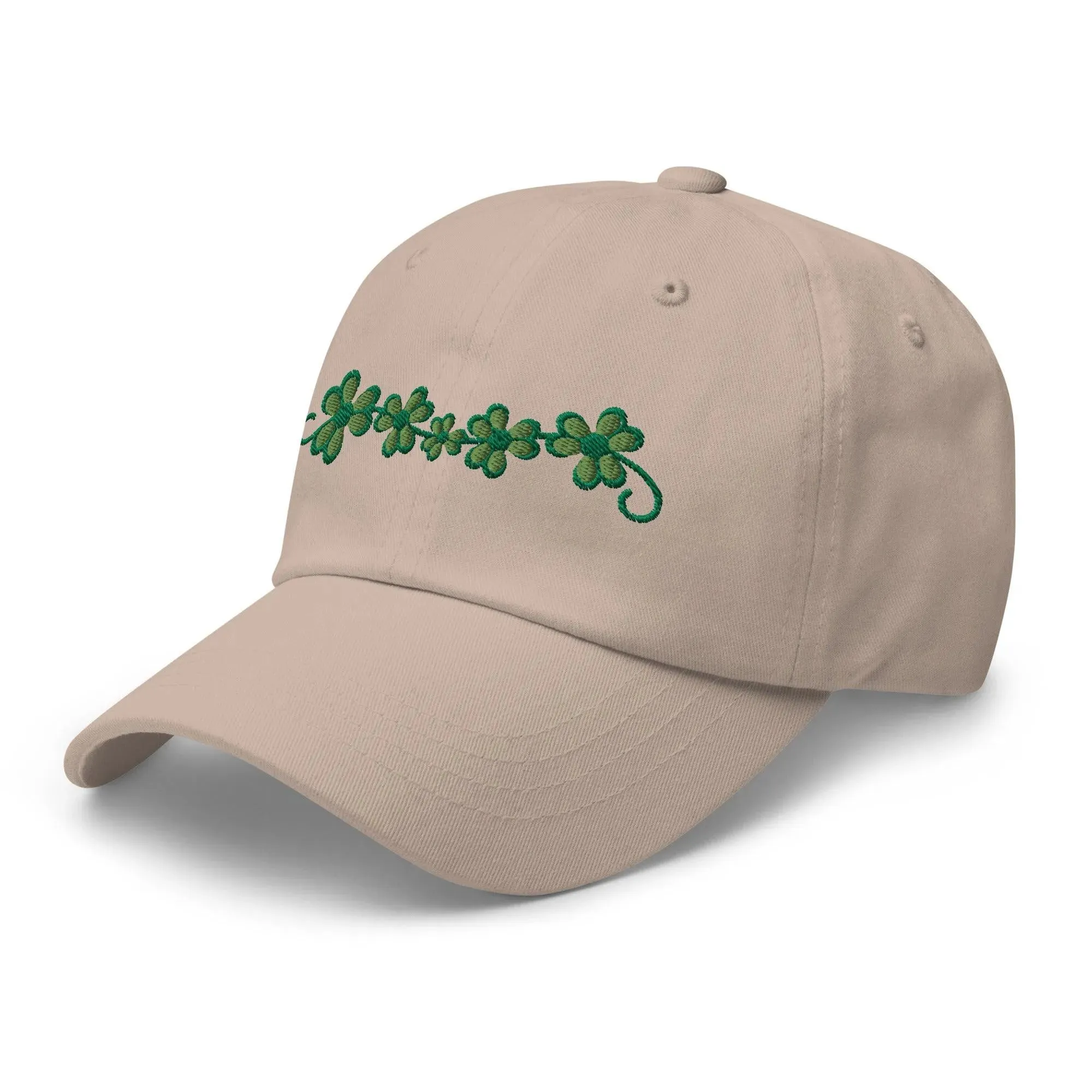 Irish Shamrock Garden Embroidered Dad Hat