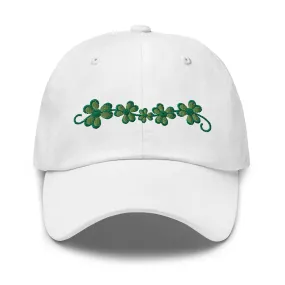 Irish Shamrock Garden Embroidered Dad Hat