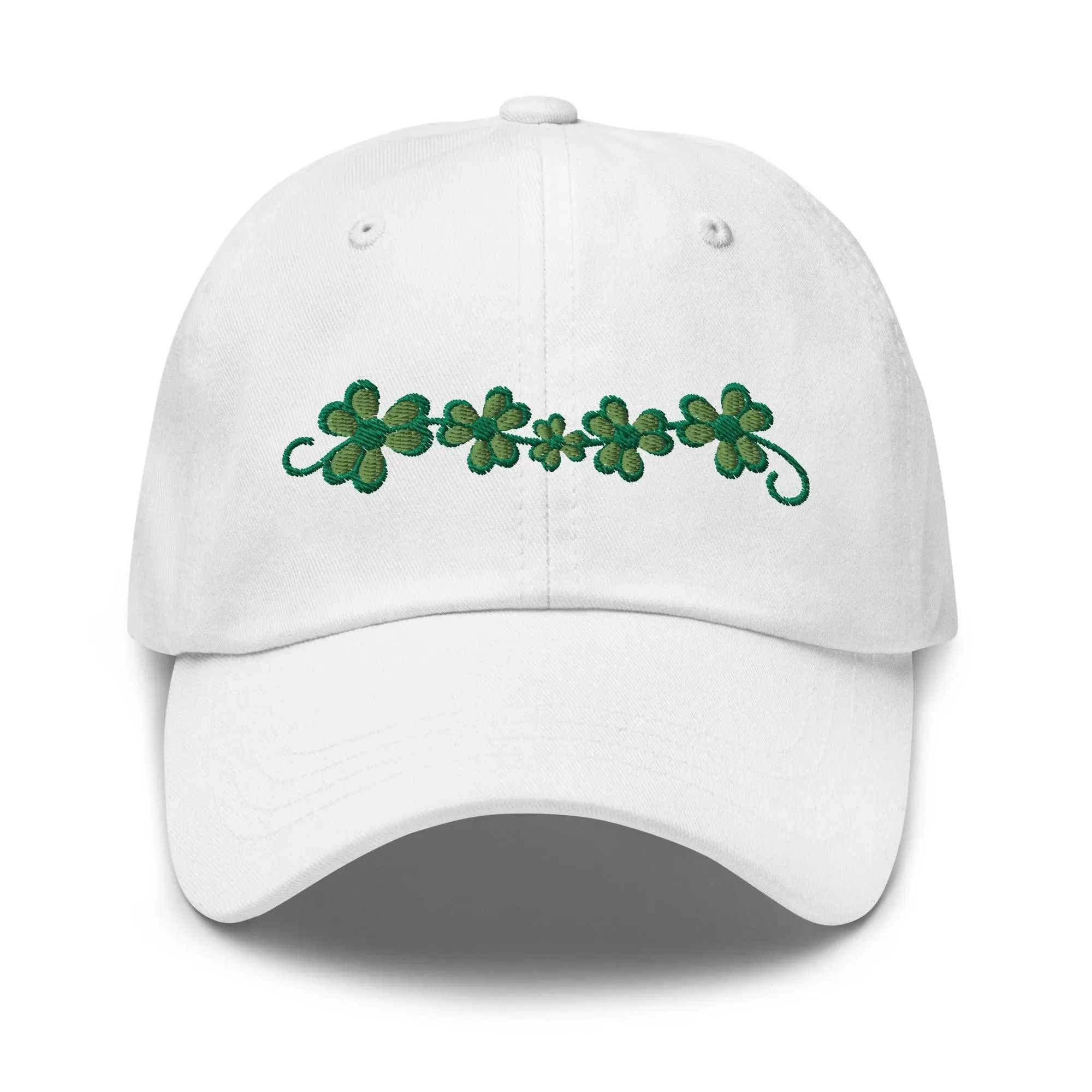 Irish Shamrock Garden Embroidered Dad Hat