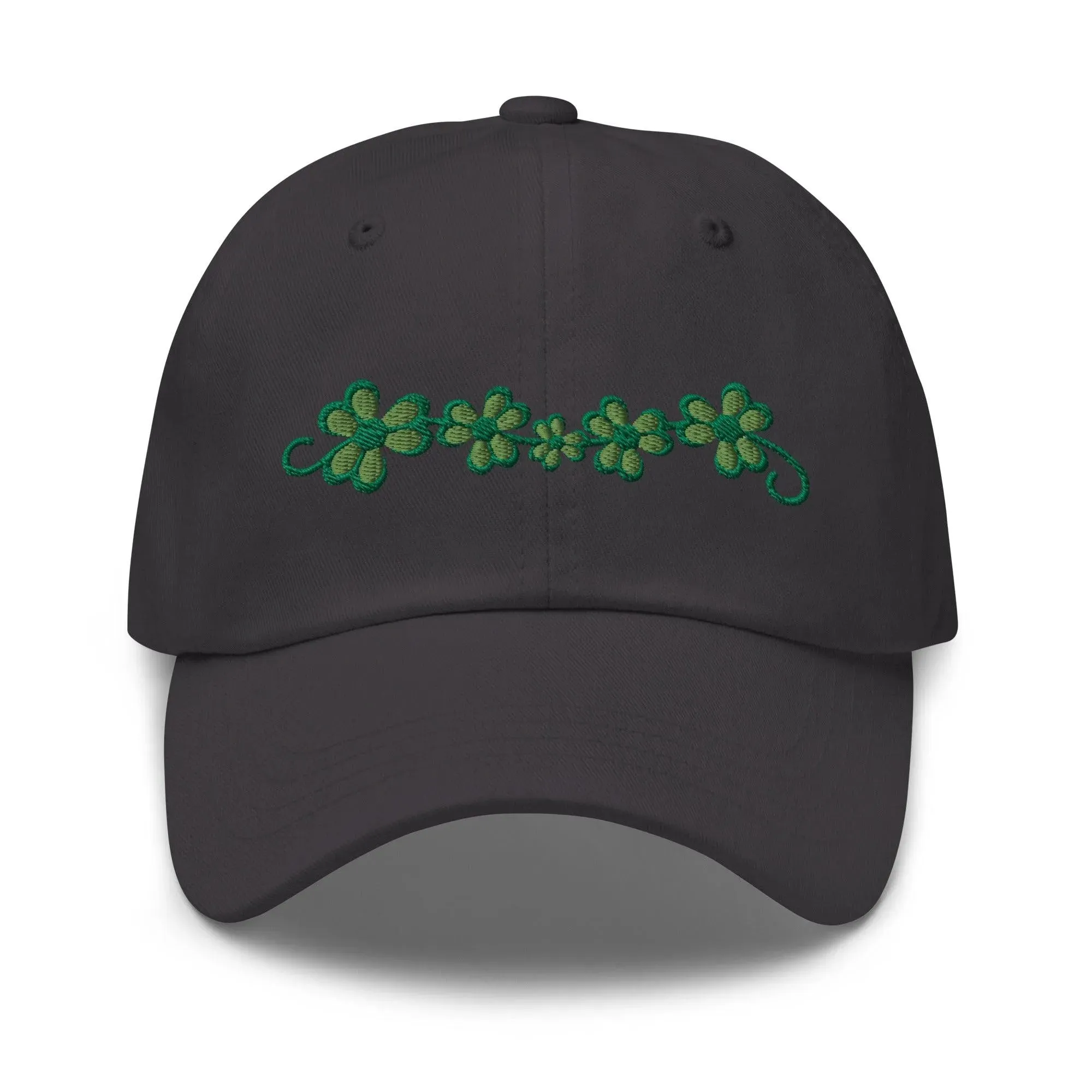 Irish Shamrock Garden Embroidered Dad Hat