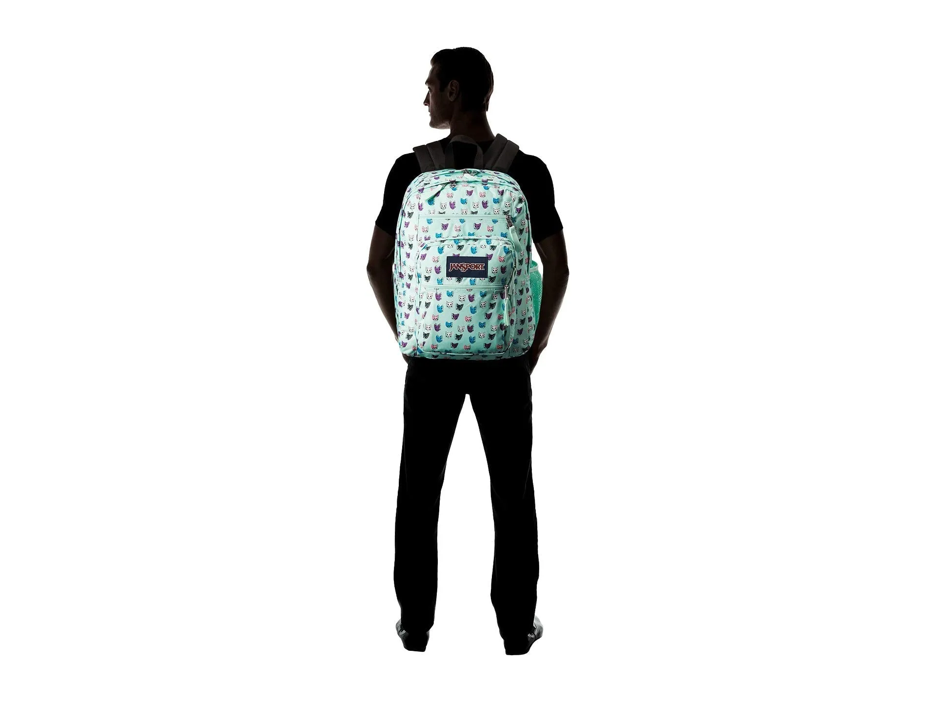 JanSport Big Student Backpack -Brook Green Cool Cats