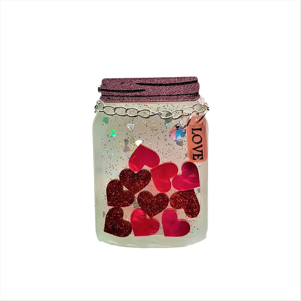 Jar Of Love Brooch by Cherryloco