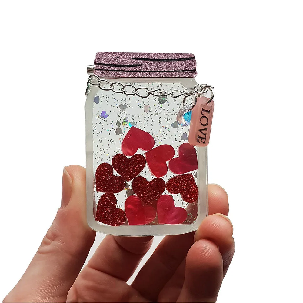Jar Of Love Brooch by Cherryloco