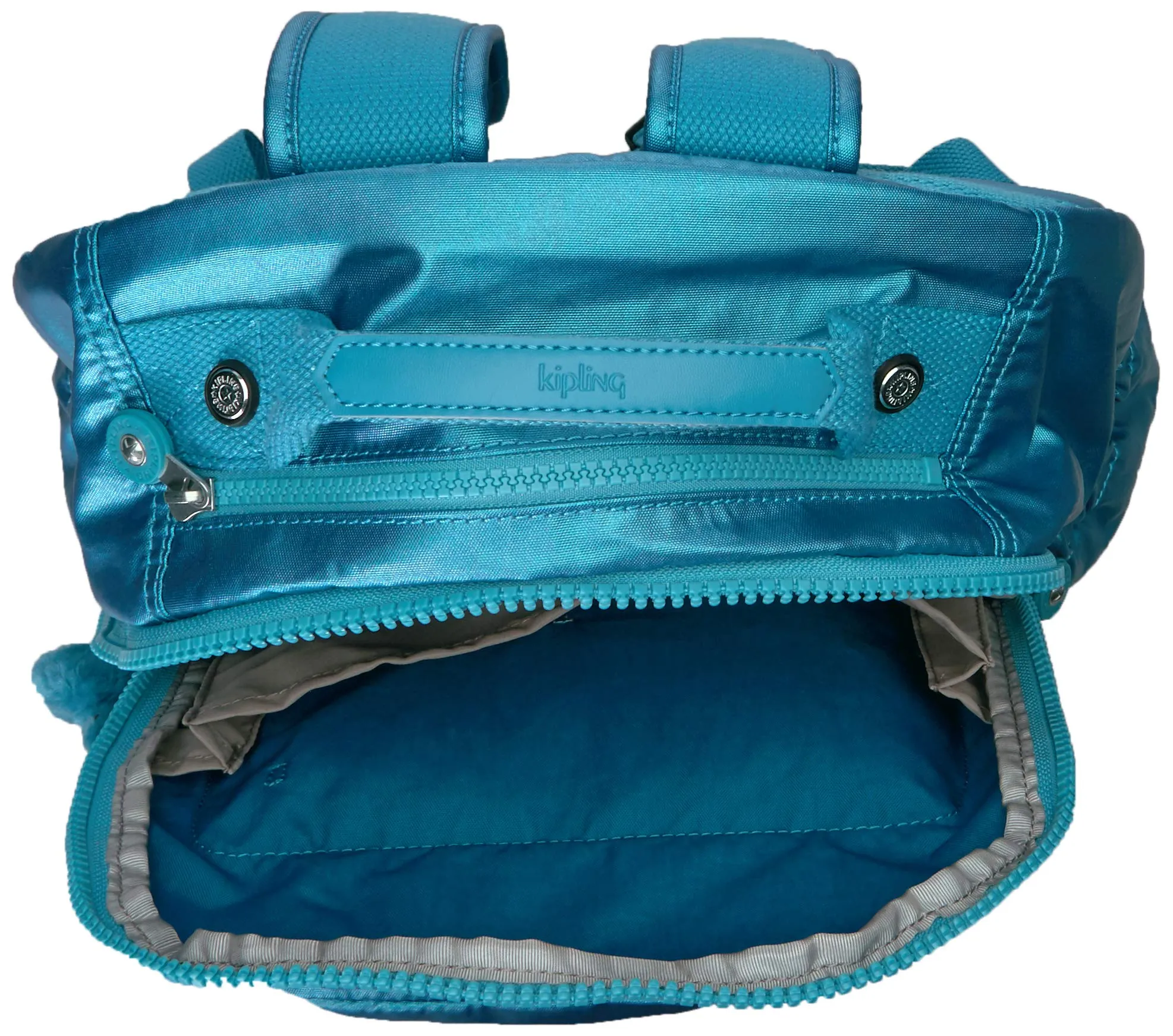 Kipling womens Seoul Go Laptop Backpack, Padded, Adjustable Backpack Straps, Zip Closure, turkish tile metallic, One Size