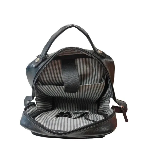 Leather Backpack - Black