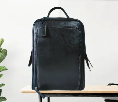 Leather Backpack - Black