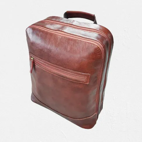 Leather Backpack - Brown