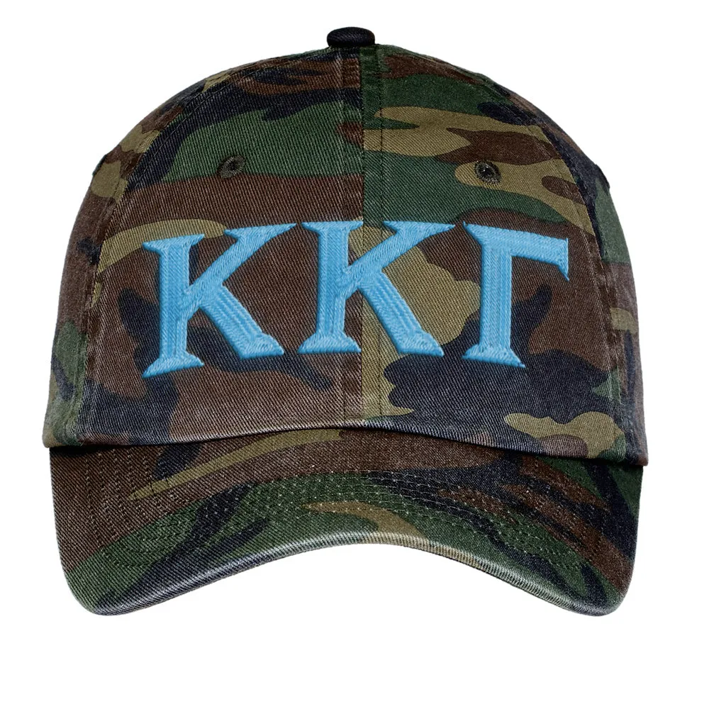 Letters Embroidered Camouflage Hat
