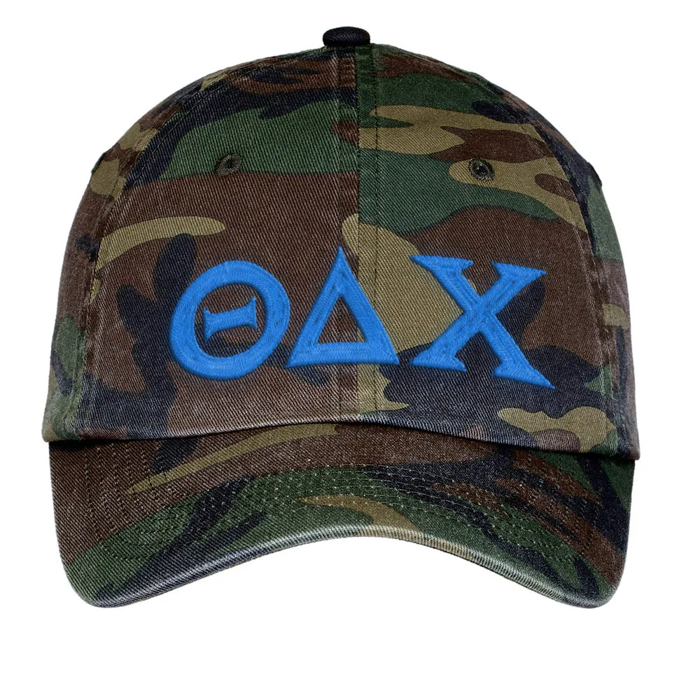 Letters Embroidered Camouflage Hat