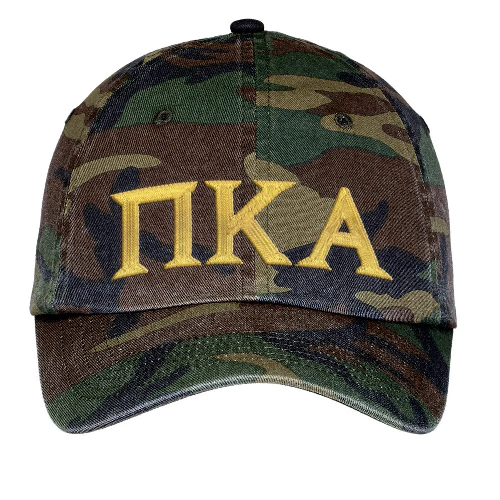 Letters Embroidered Camouflage Hat