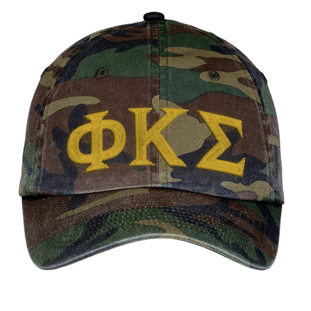 Letters Embroidered Camouflage Hat