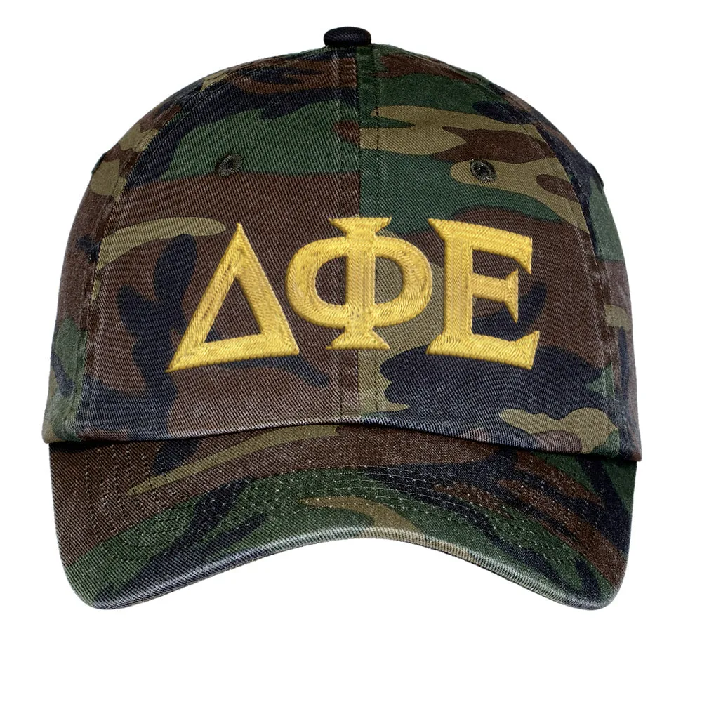 Letters Embroidered Camouflage Hat