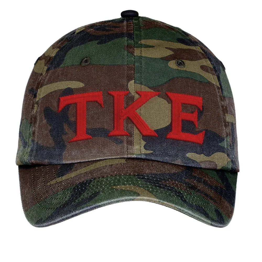Letters Embroidered Camouflage Hat