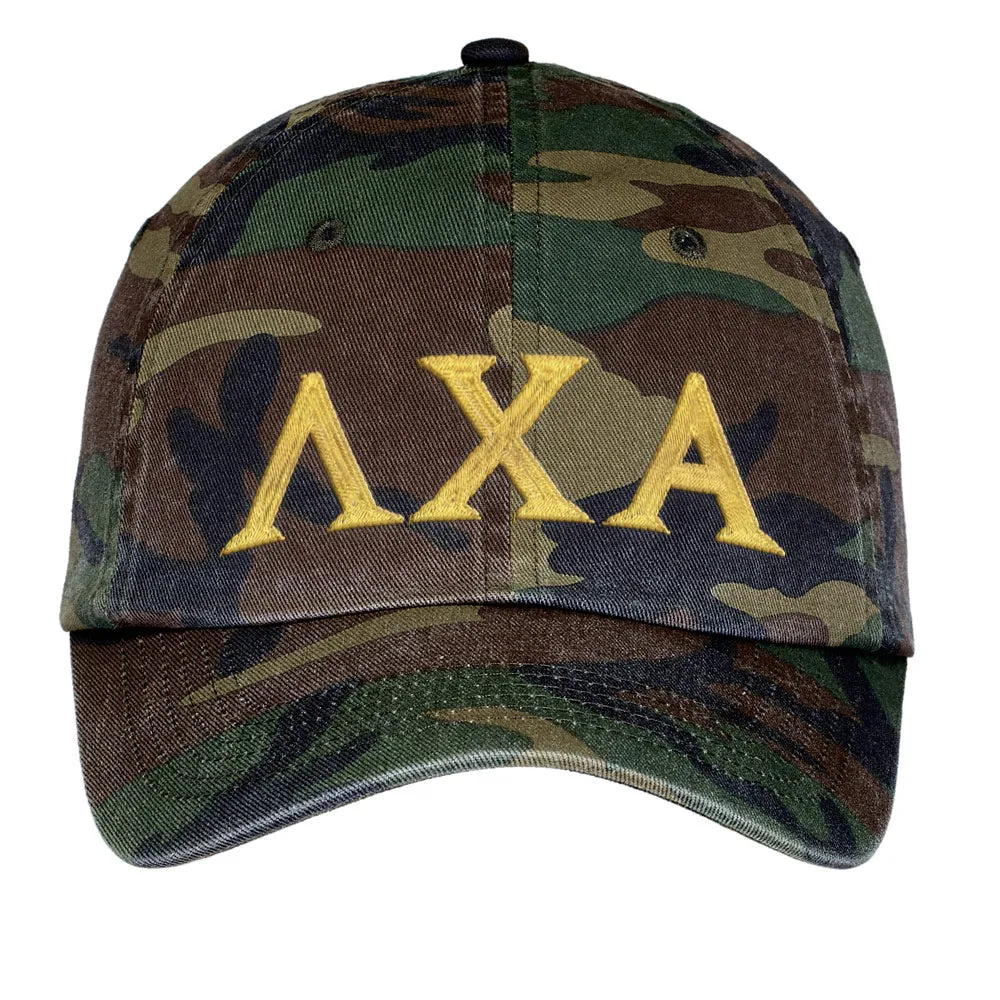 Letters Embroidered Camouflage Hat