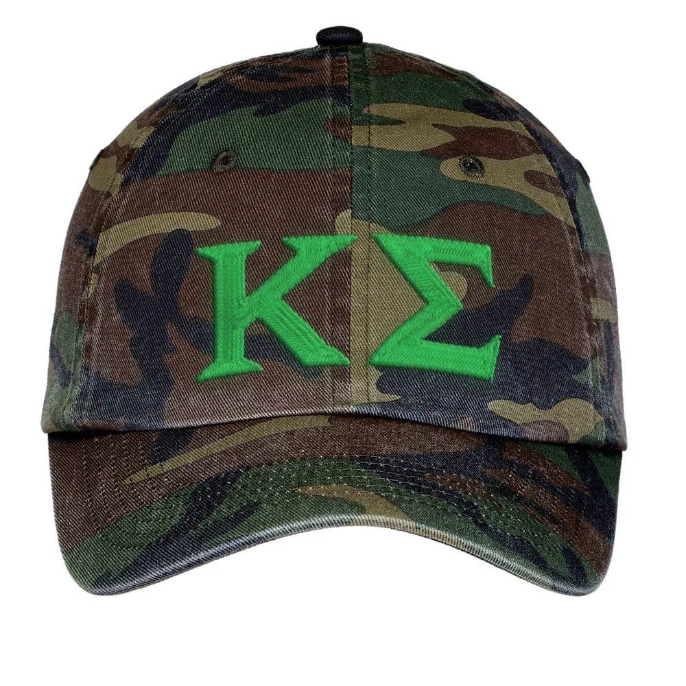 Letters Embroidered Camouflage Hat