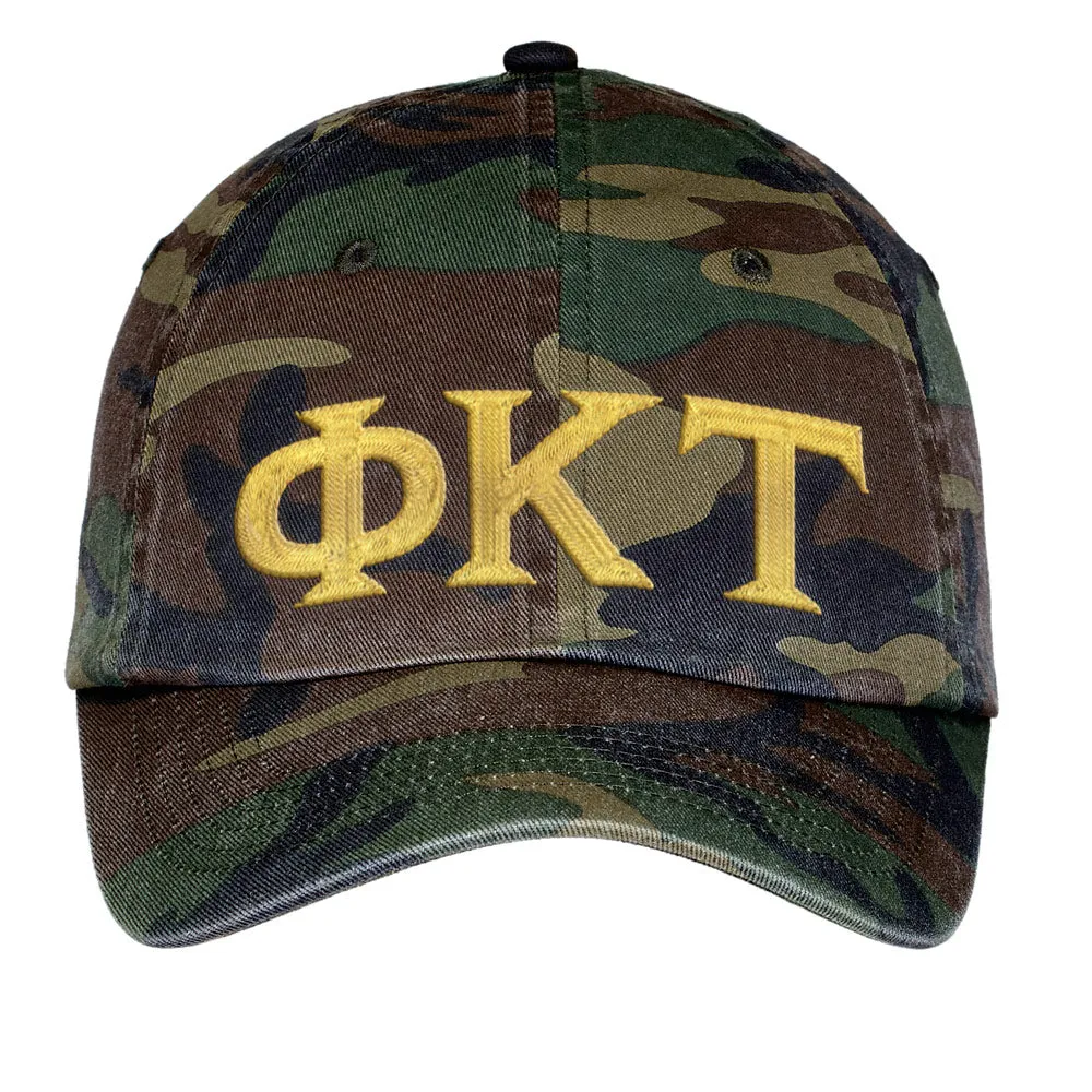 Letters Embroidered Camouflage Hat