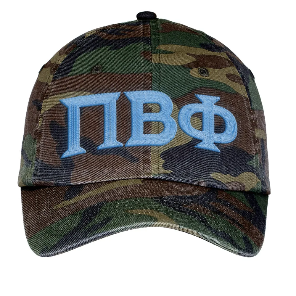 Letters Embroidered Camouflage Hat