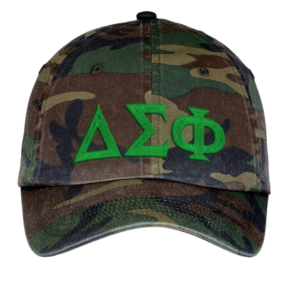 Letters Embroidered Camouflage Hat