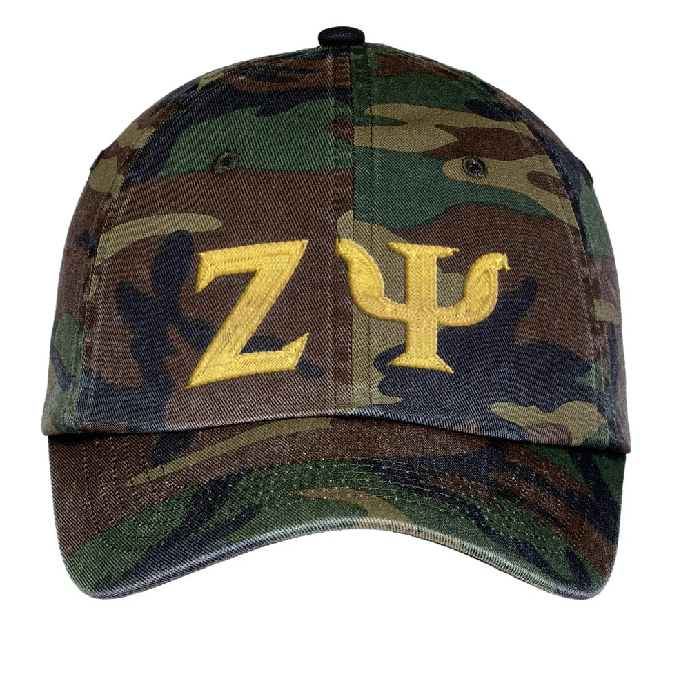 Letters Embroidered Camouflage Hat