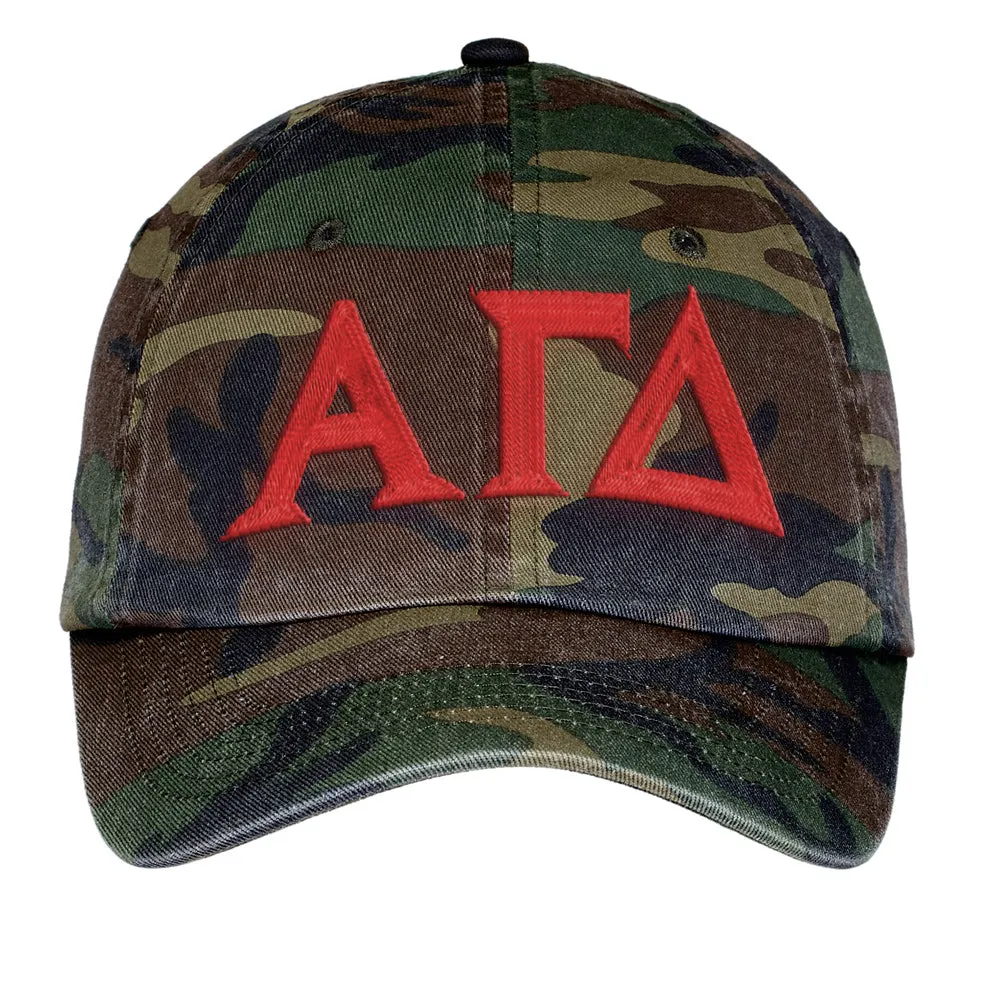 Letters Embroidered Camouflage Hat