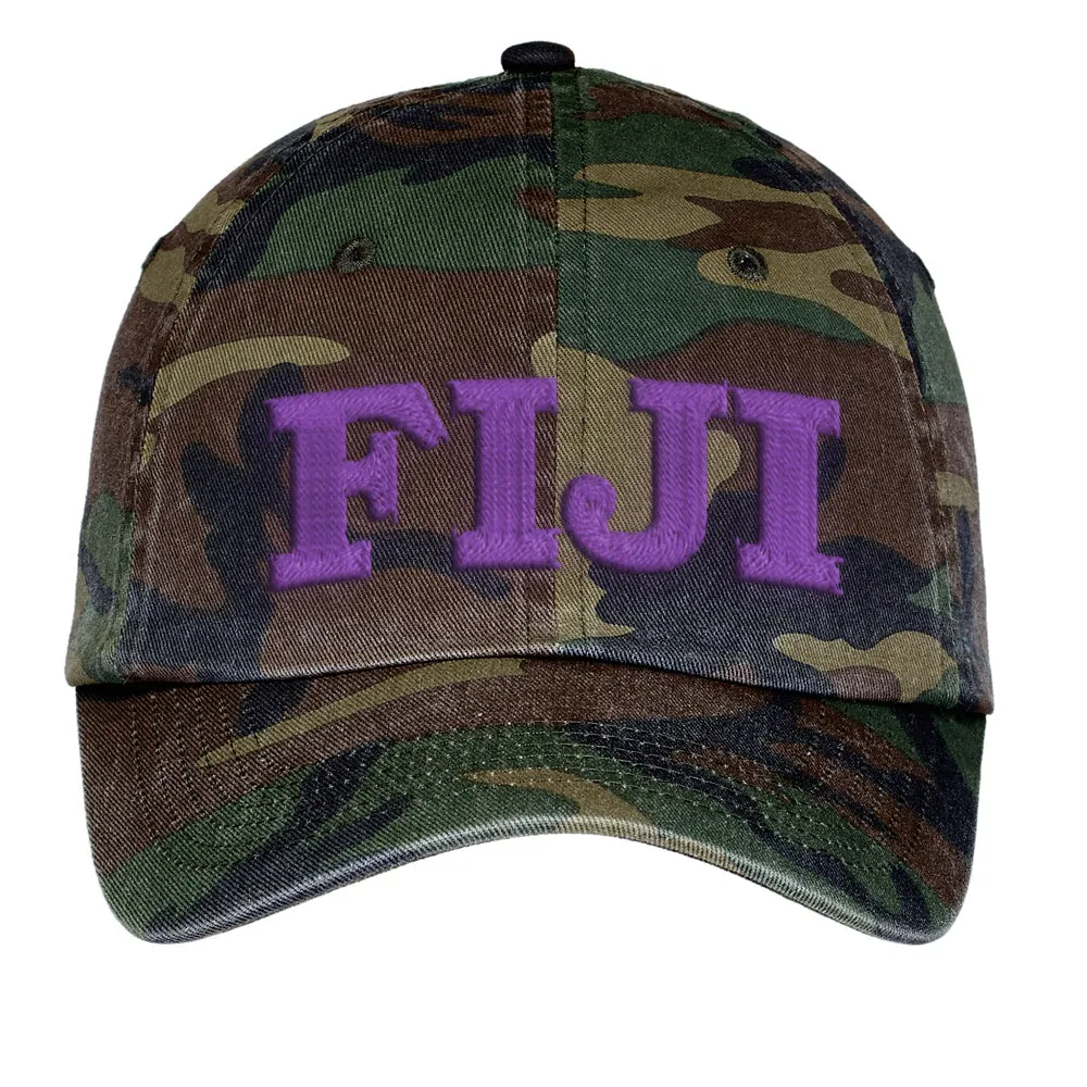 Letters Embroidered Camouflage Hat