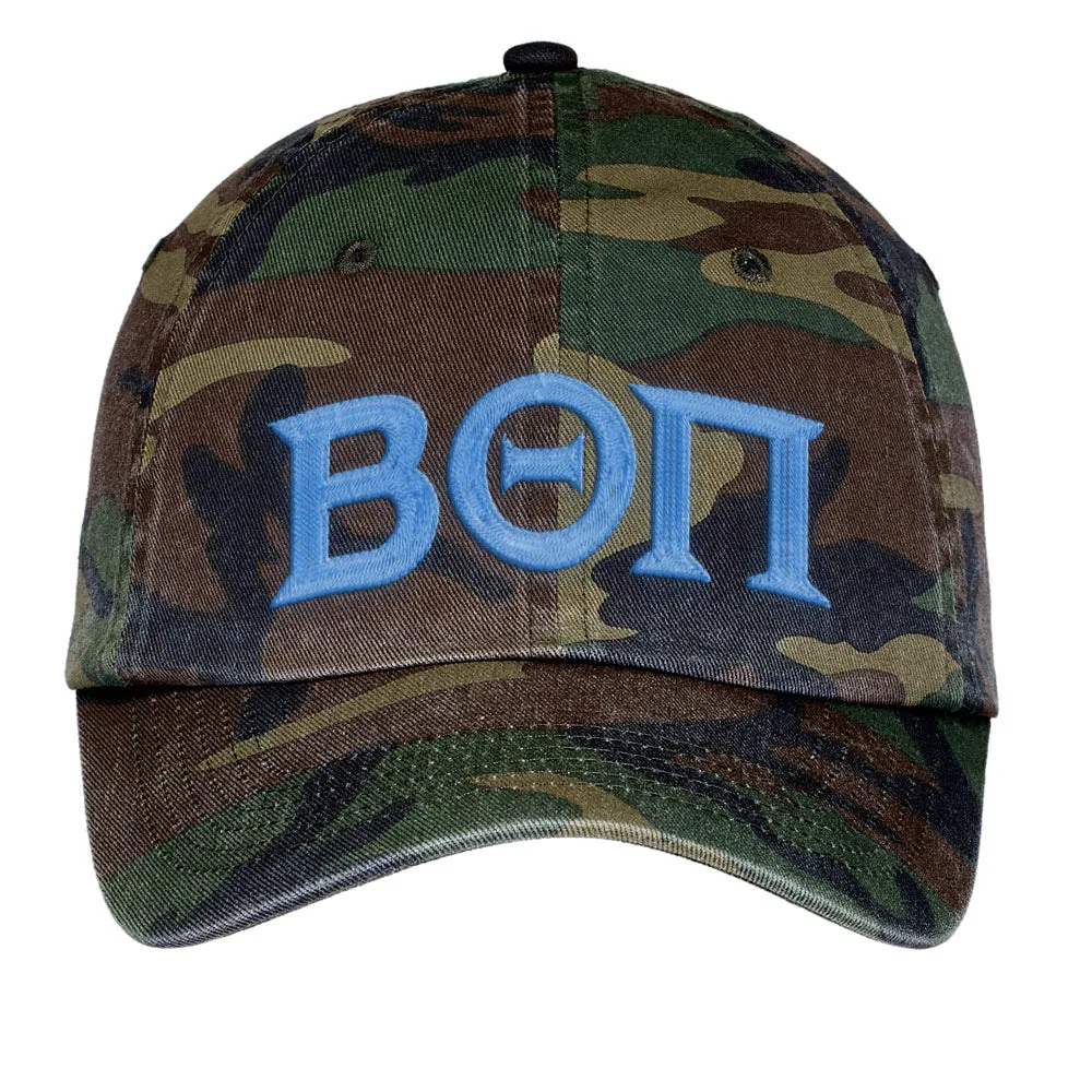 Letters Embroidered Camouflage Hat