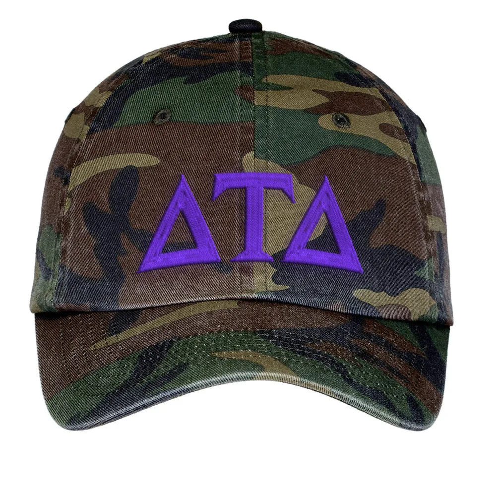 Letters Embroidered Camouflage Hat