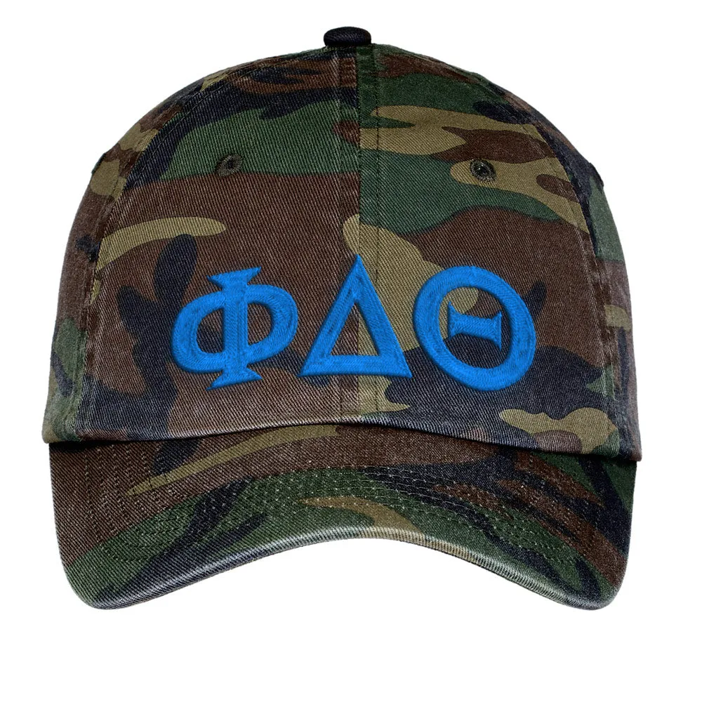 Letters Embroidered Camouflage Hat