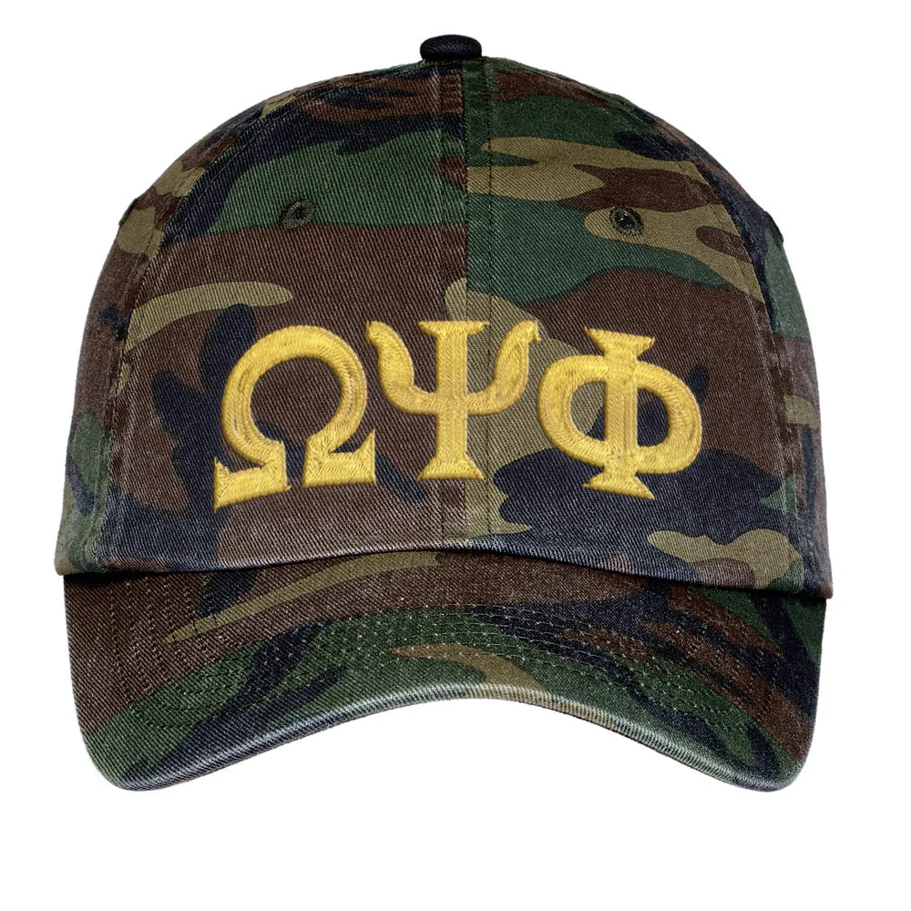 Letters Embroidered Camouflage Hat