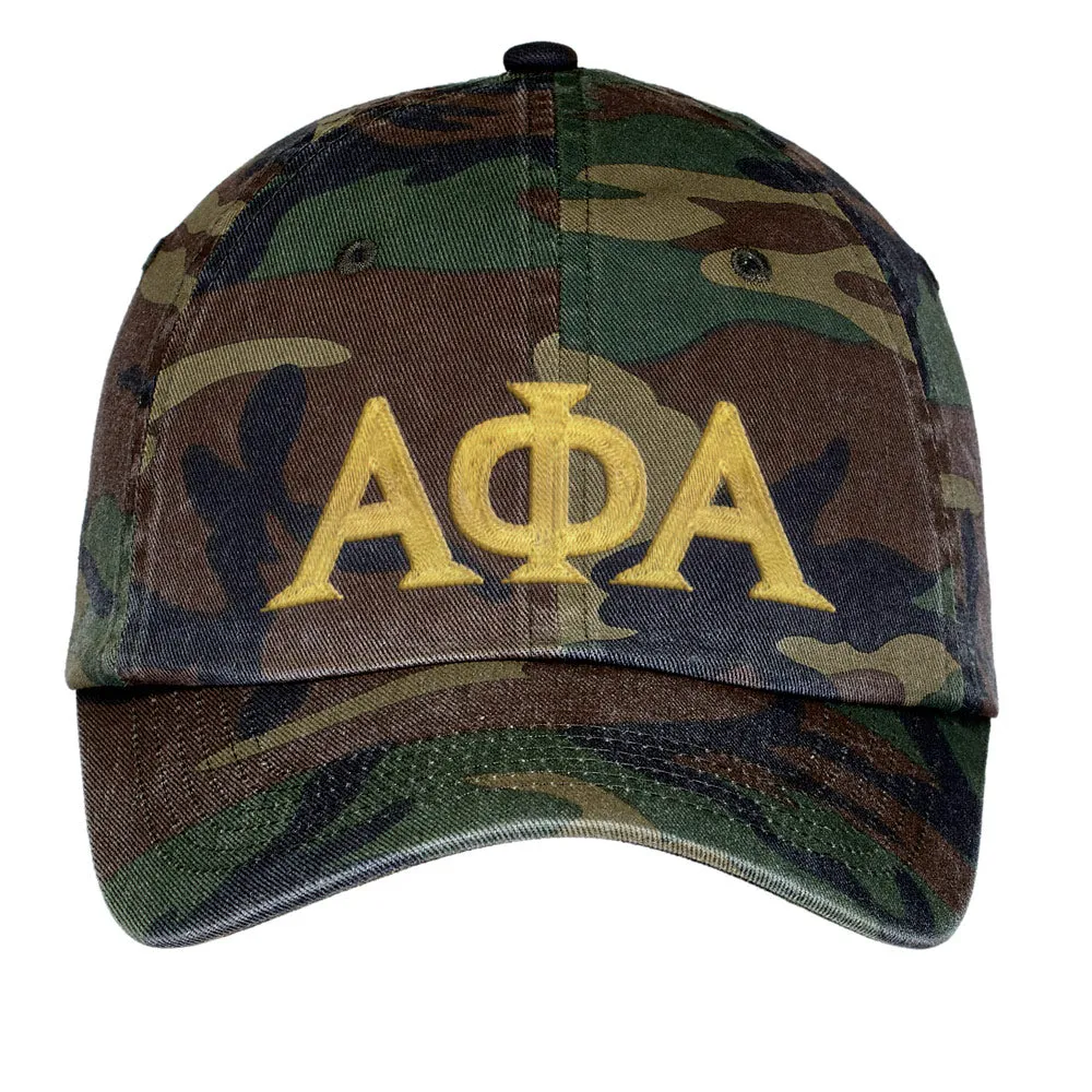 Letters Embroidered Camouflage Hat