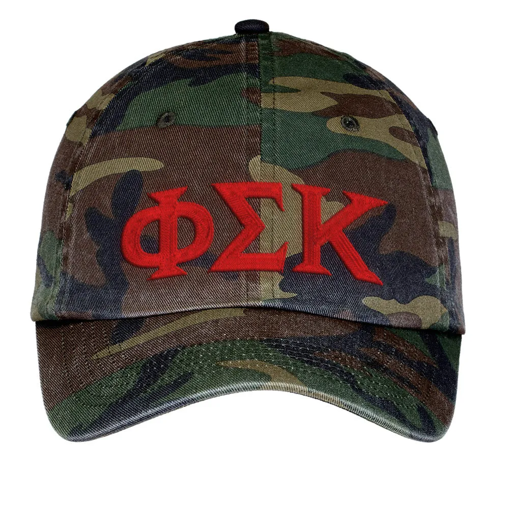 Letters Embroidered Camouflage Hat