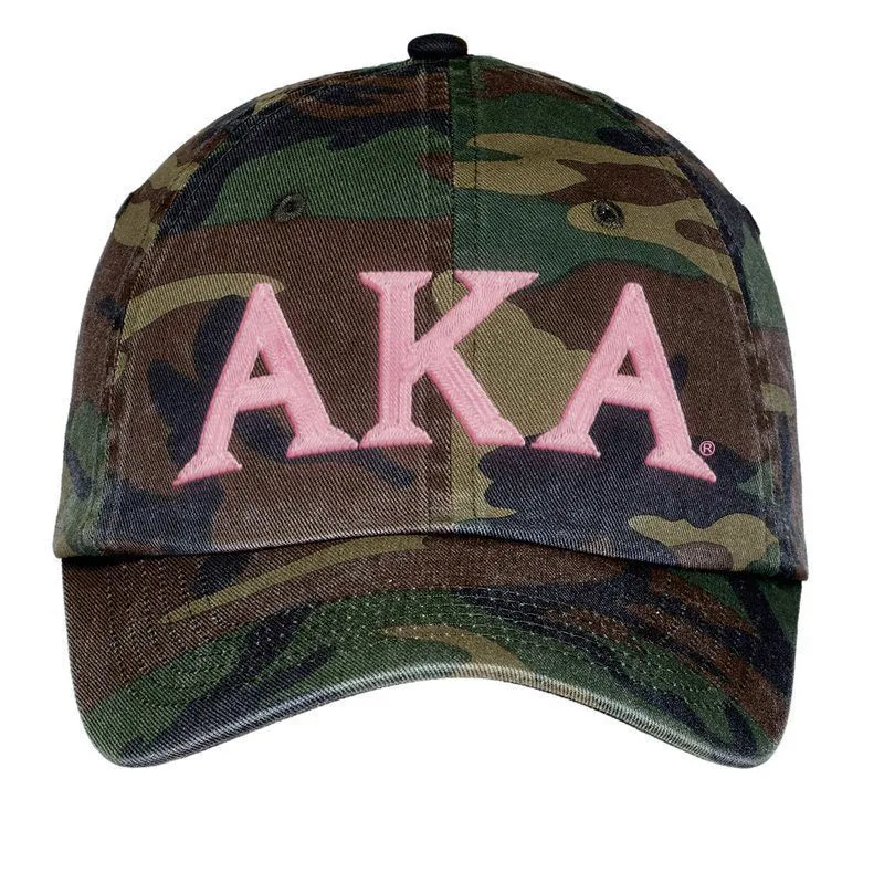 Letters Embroidered Camouflage Hat