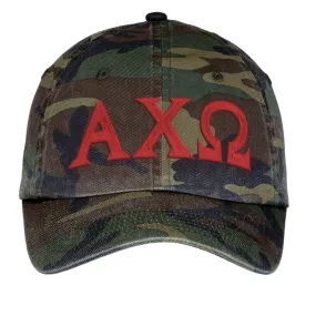 Letters Embroidered Camouflage Hat