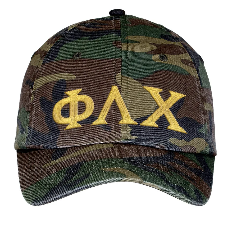 Letters Embroidered Camouflage Hat