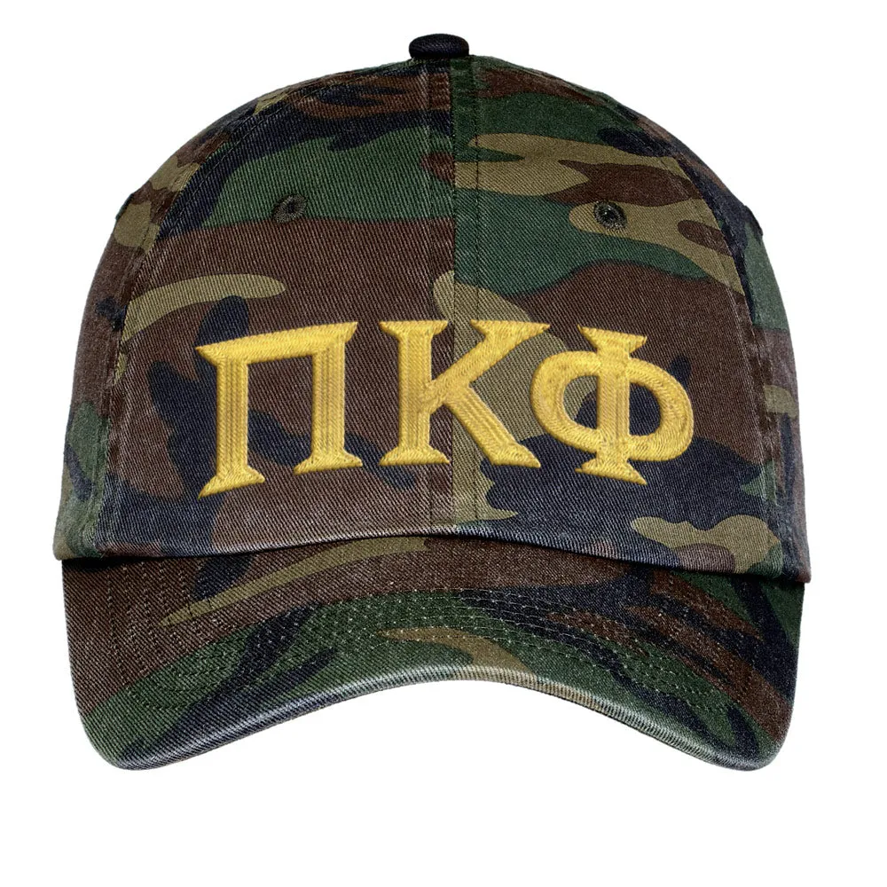 Letters Embroidered Camouflage Hat