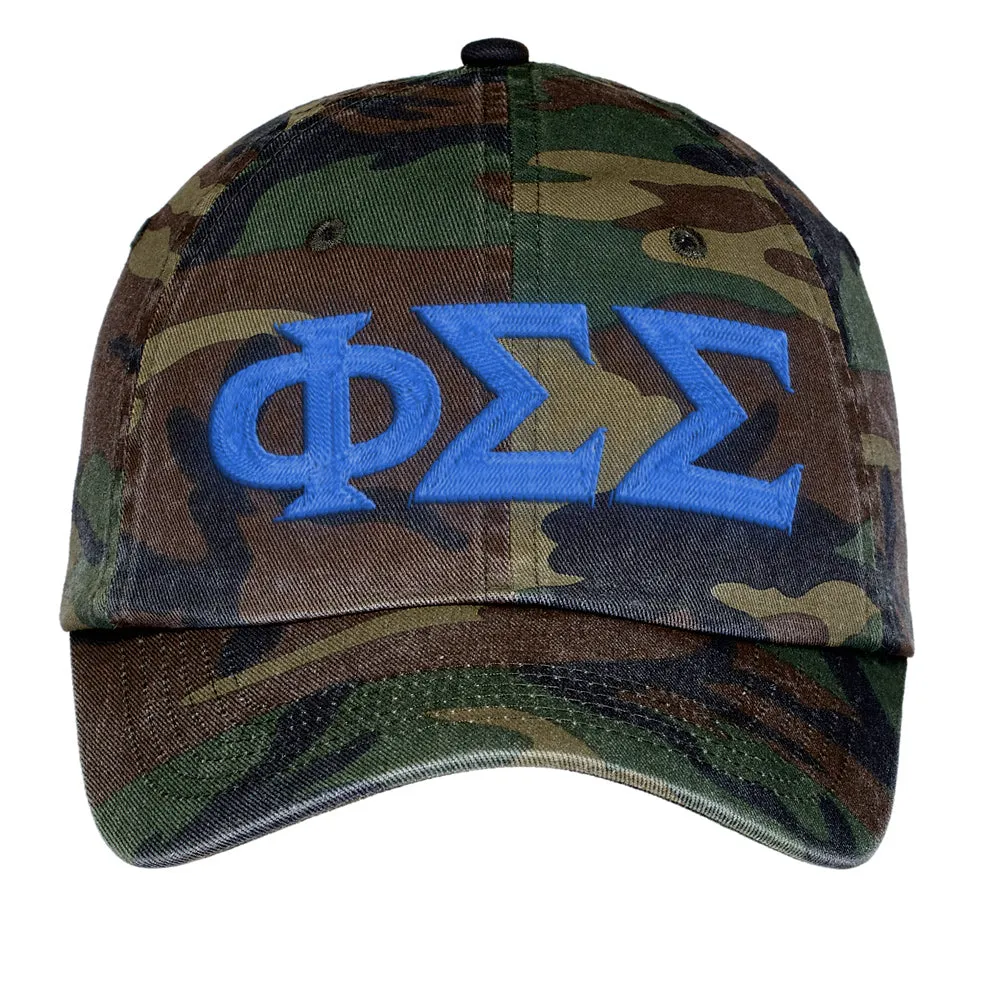Letters Embroidered Camouflage Hat