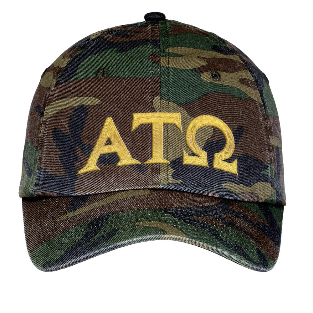 Letters Embroidered Camouflage Hat