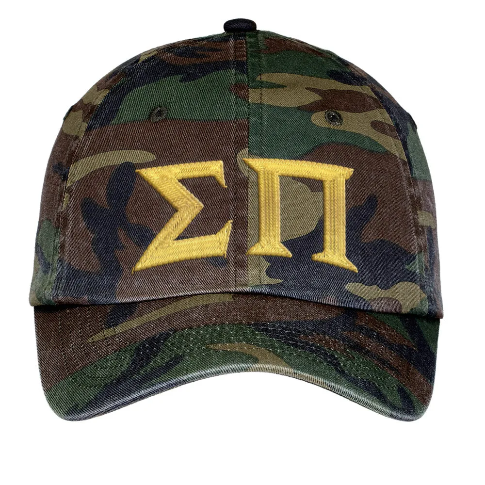 Letters Embroidered Camouflage Hat