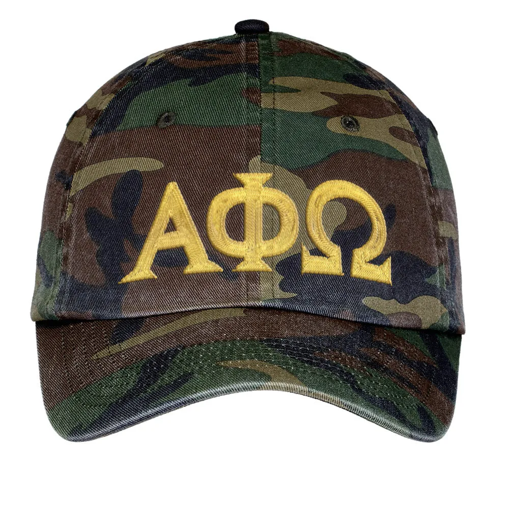 Letters Embroidered Camouflage Hat