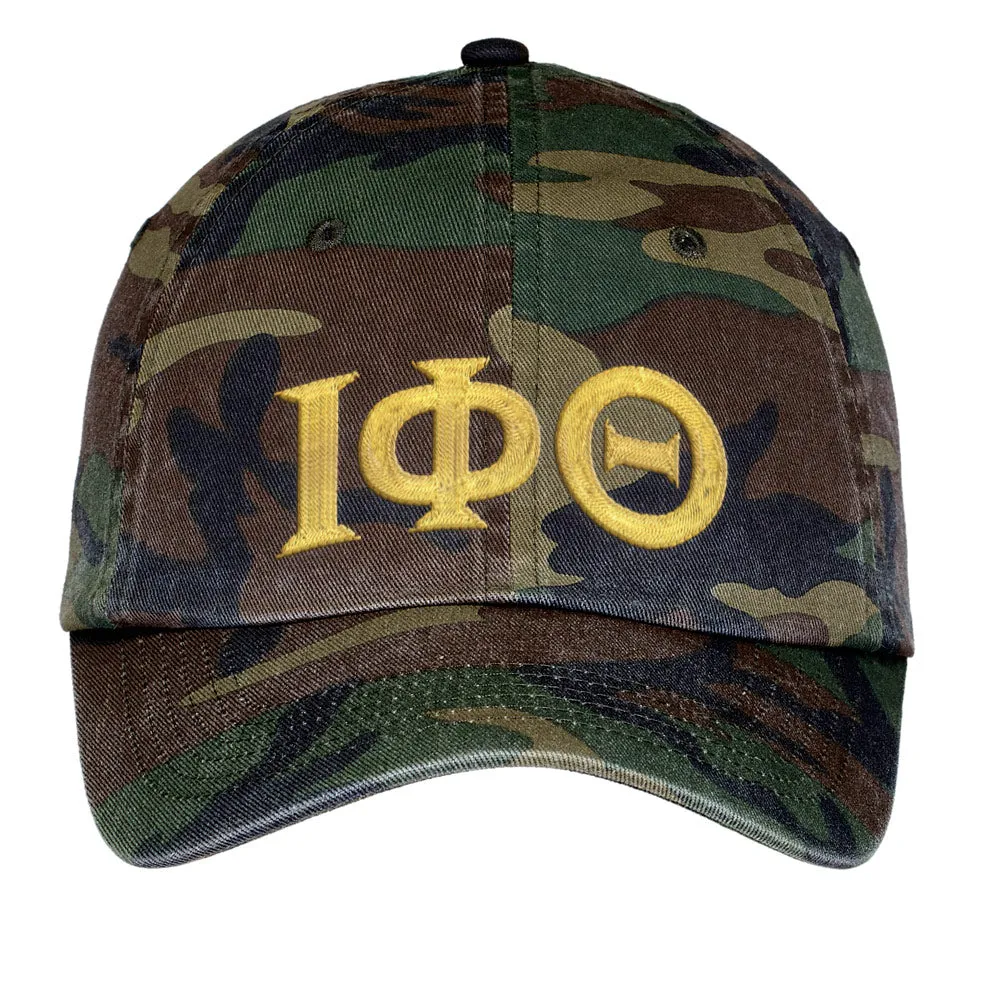 Letters Embroidered Camouflage Hat
