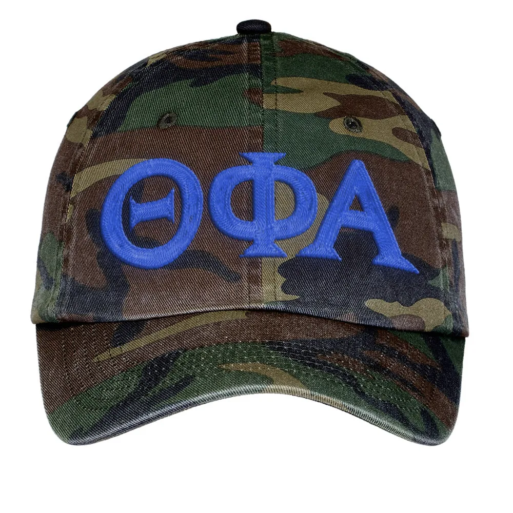 Letters Embroidered Camouflage Hat