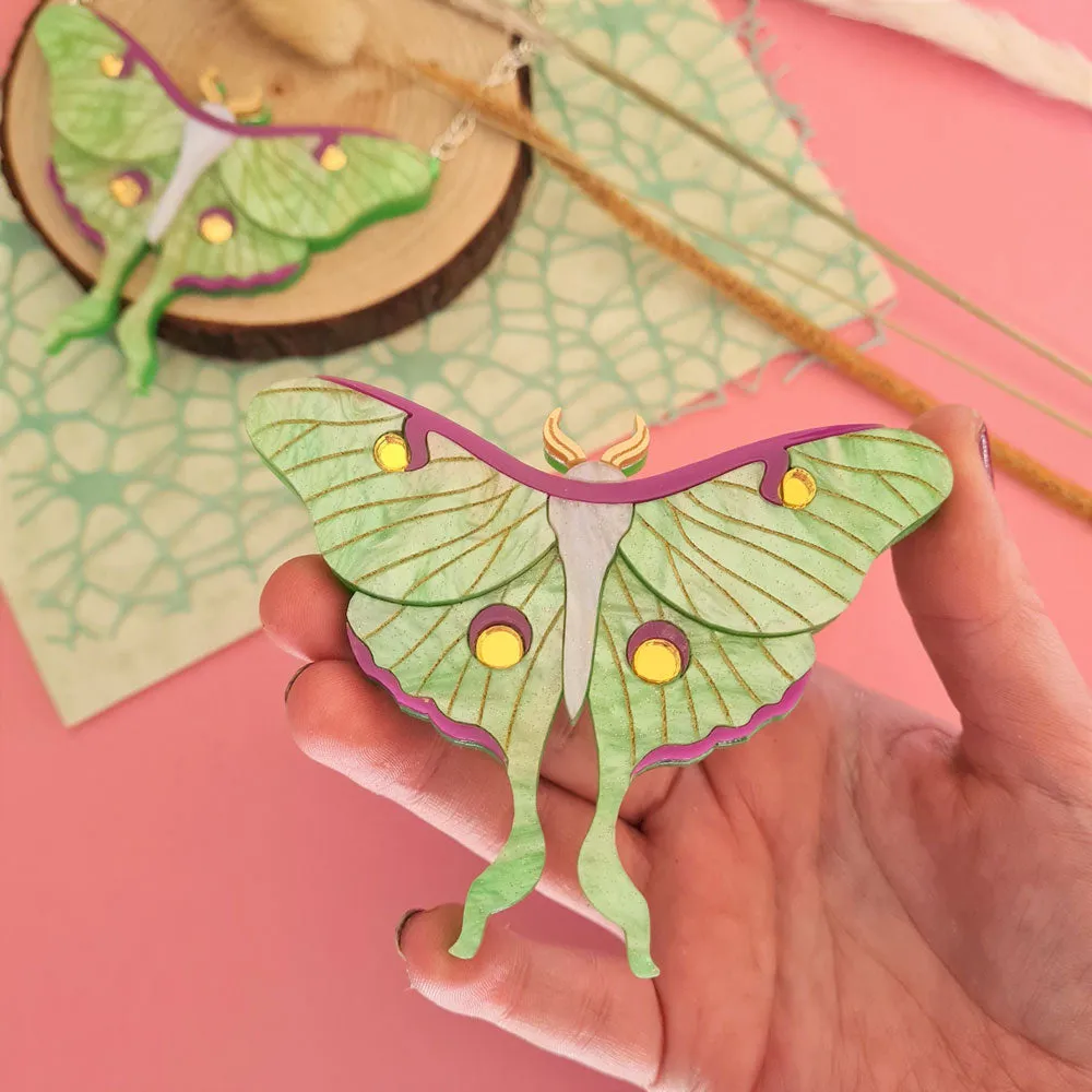 Luna Moth Statement Necklace by Cherryloco Jewellery
