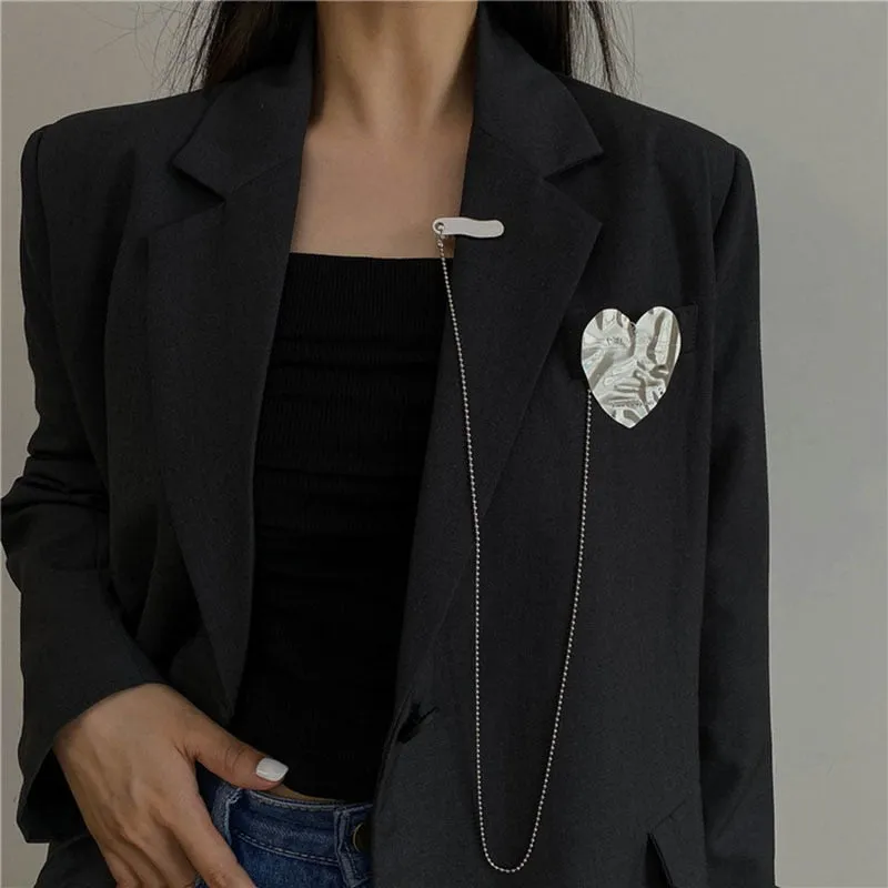 Luxury Fashion Pearl Flower Metal Key Brooch Women Men